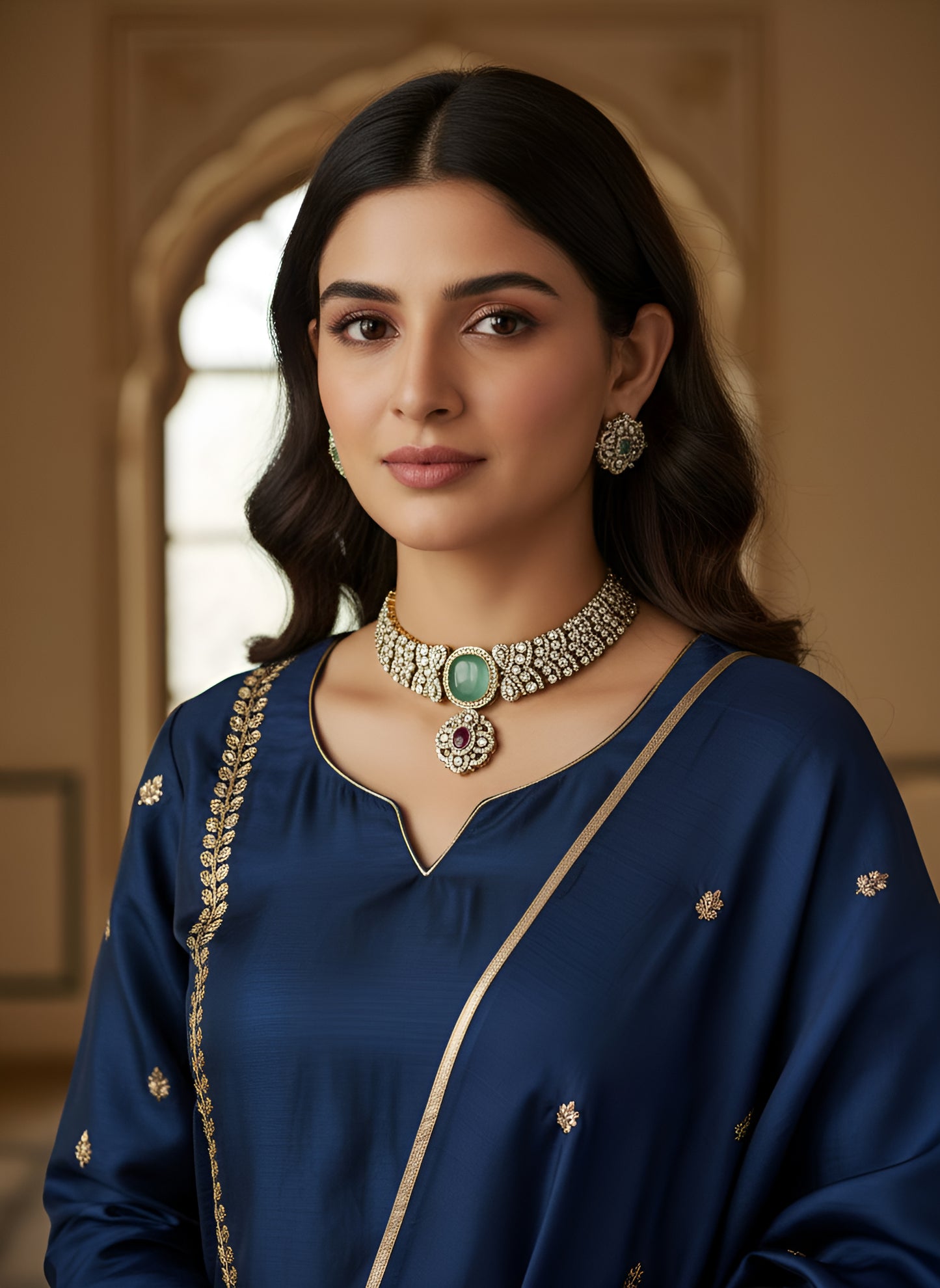 Classic Heritage Hasli Set With Earing