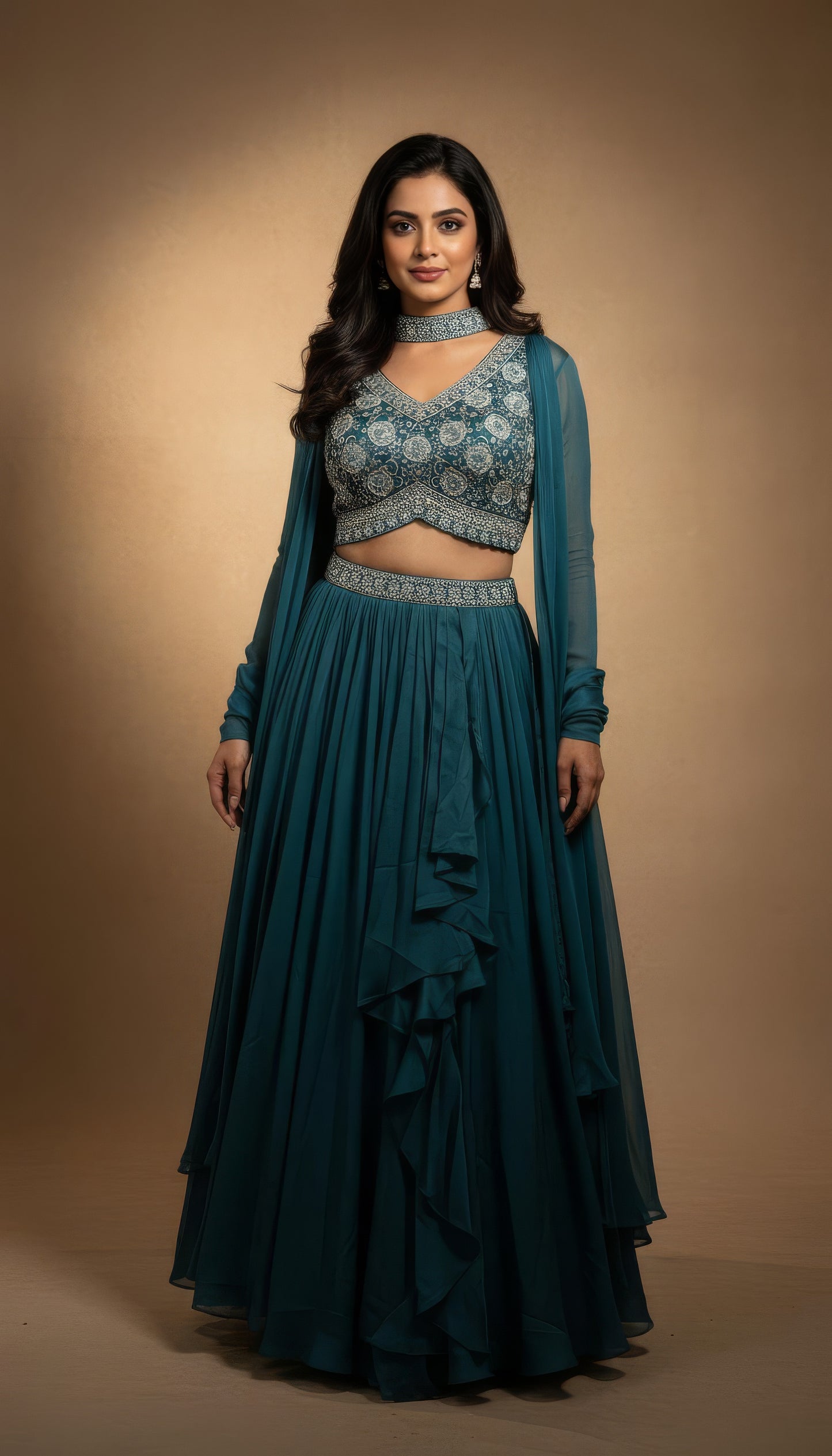 Traditional Embroidered Lehenga Choli Set