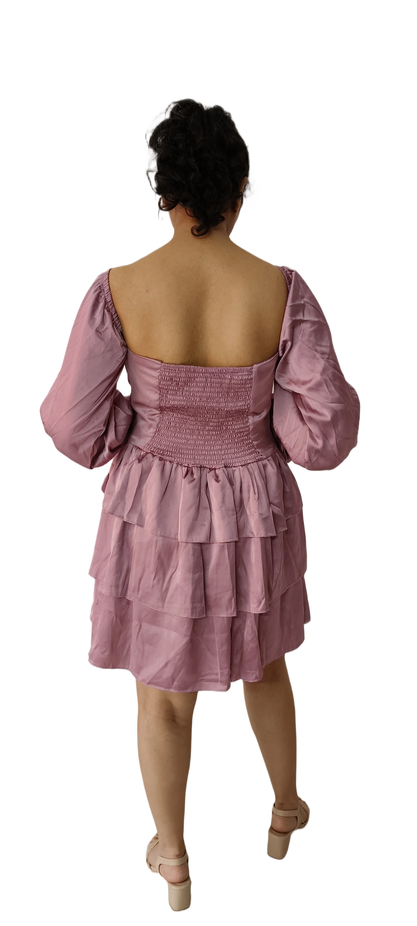 Women Short Dress Front Cord