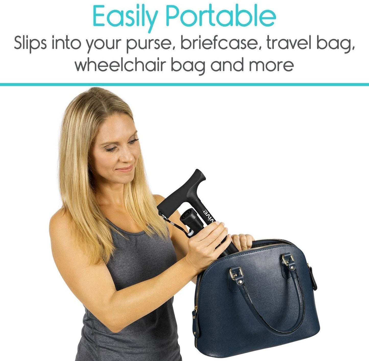 Foldable Walking Stick with 360-Degree Pivoting Quad Base | Adjustable Height, Lightweight Aluminium | Built-in LED Torch