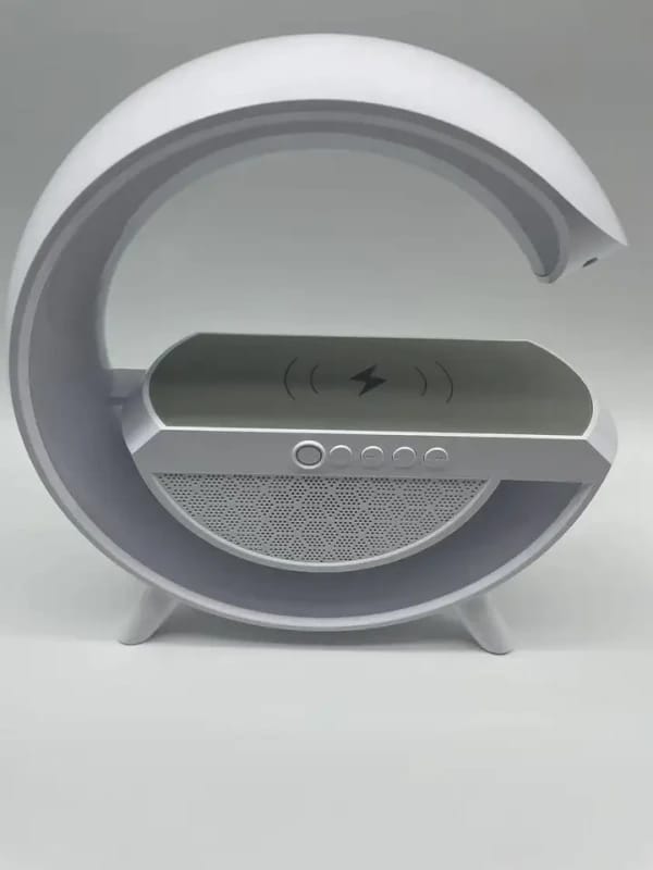 G SPEAKER LAMP & ALARM CLOCK WITH CHARGER - 3 in 1 Multi-Function Bluetooth Speaker with Wireless Fast Charging, RGB Light and Sunrise Alarm Clock for Bedroom & Bedside Table
