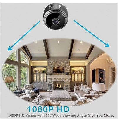 Wi-Fi Wireless Security Camera 1080p Low Light Vision Motion Detection Video Recorder for Home Office.