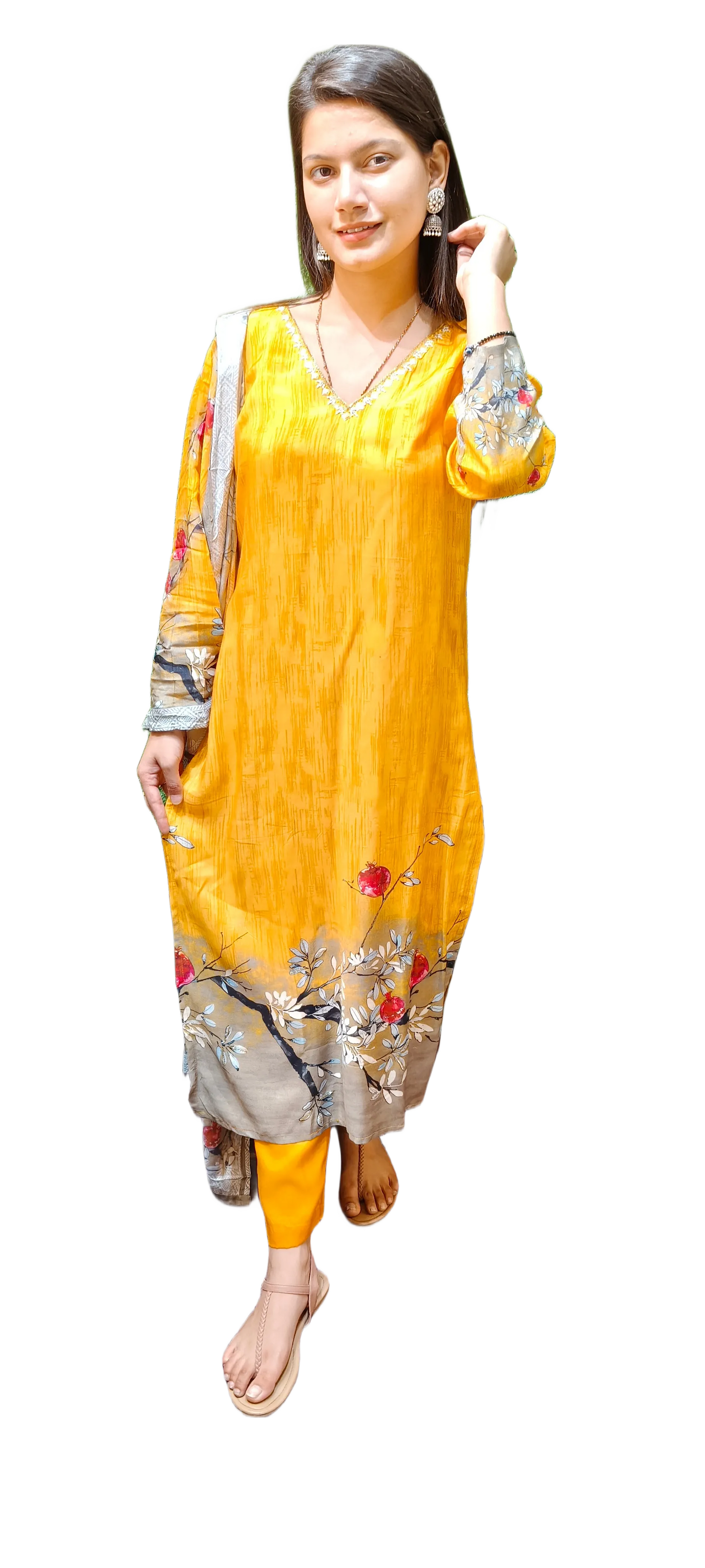 Cotton Kurta Pant Dupatta Set
