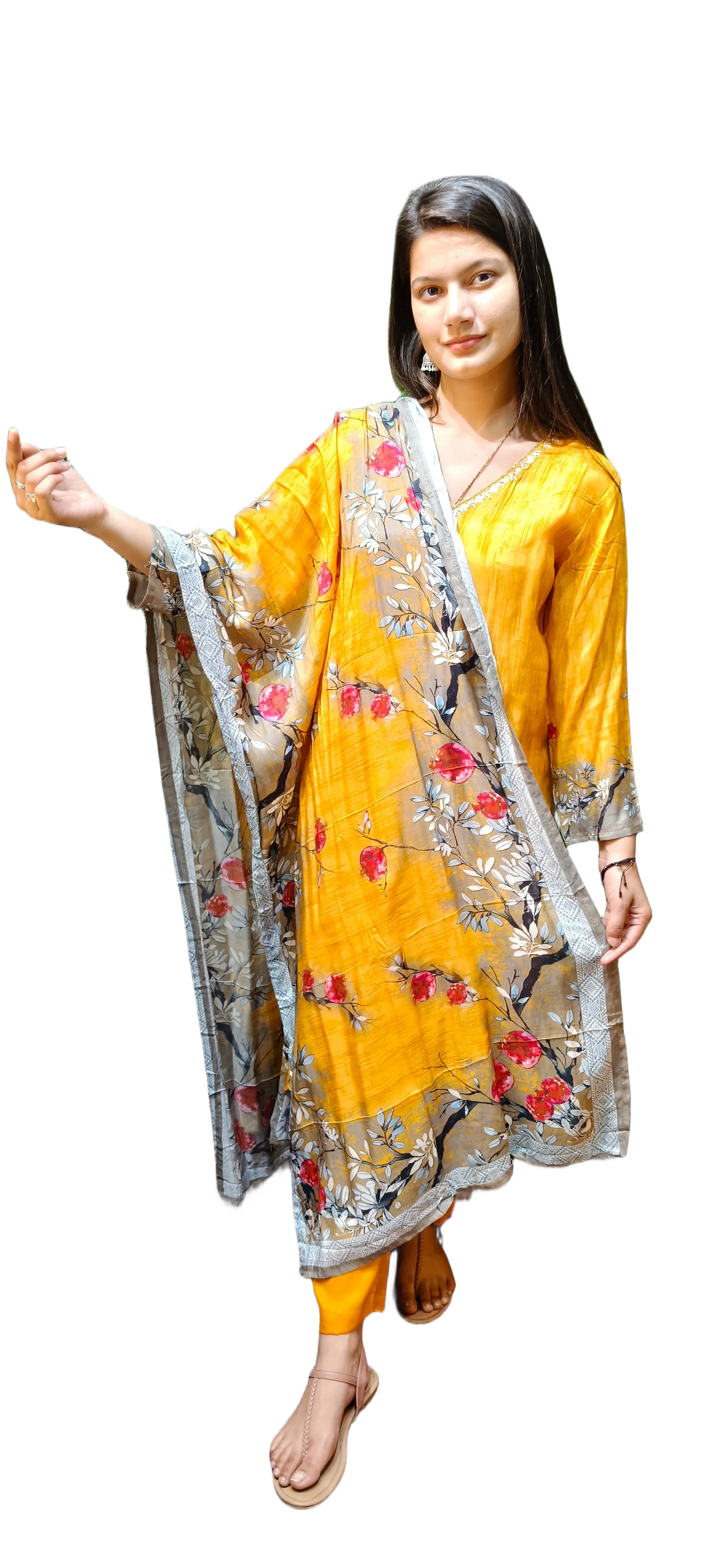 Cotton Kurta Pant Dupatta Set