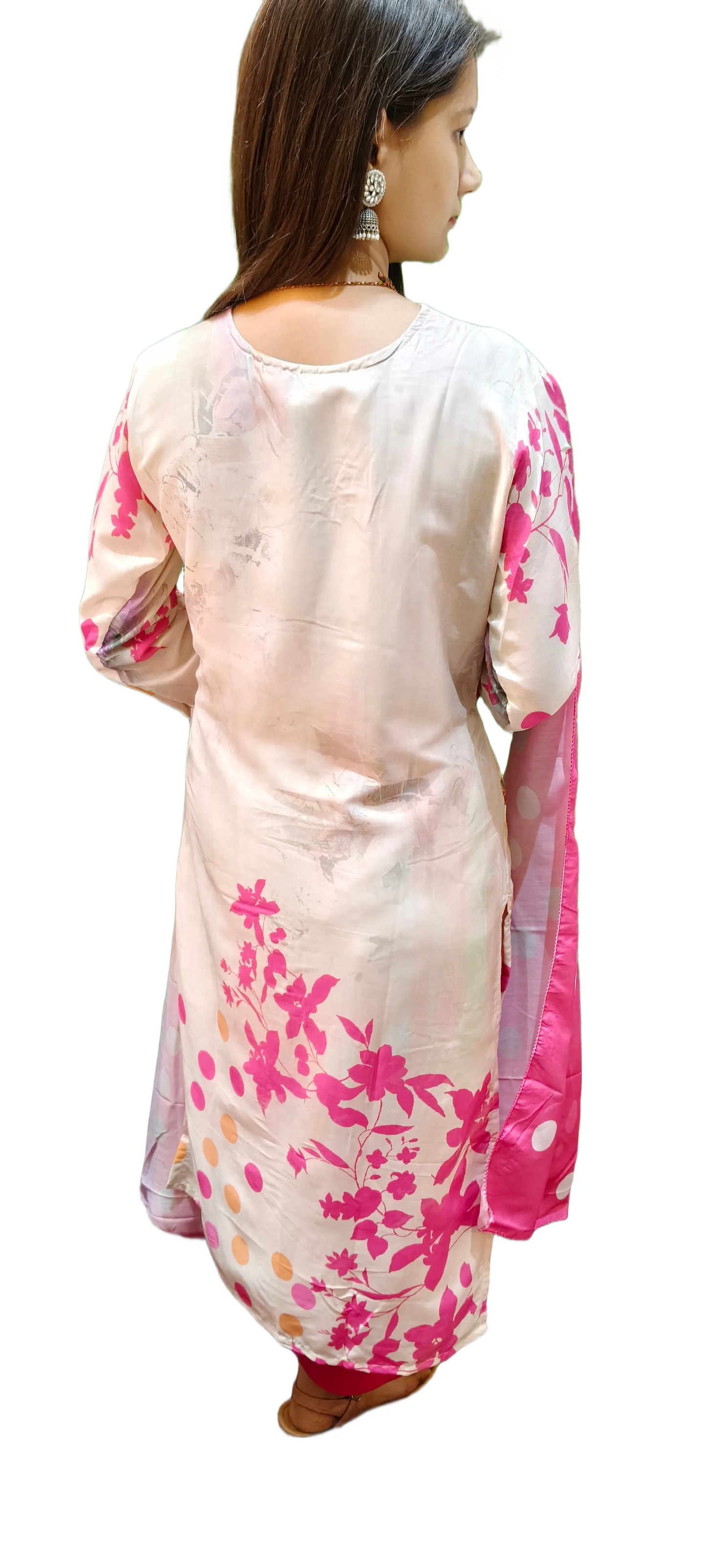 Cotton Digital Floral Print Kurta Pant Dupatta Set