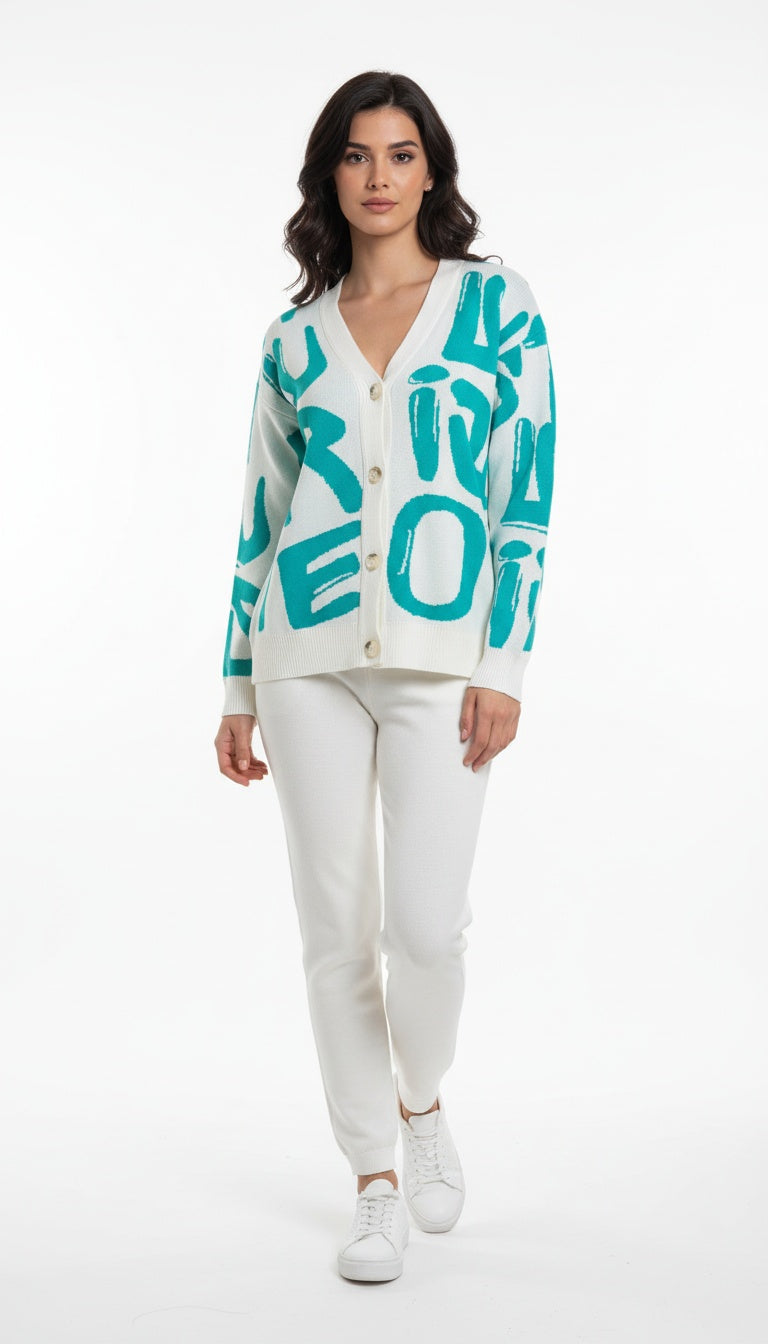 3-Piece Casual Co-Ord Set with Cardigan for Girls