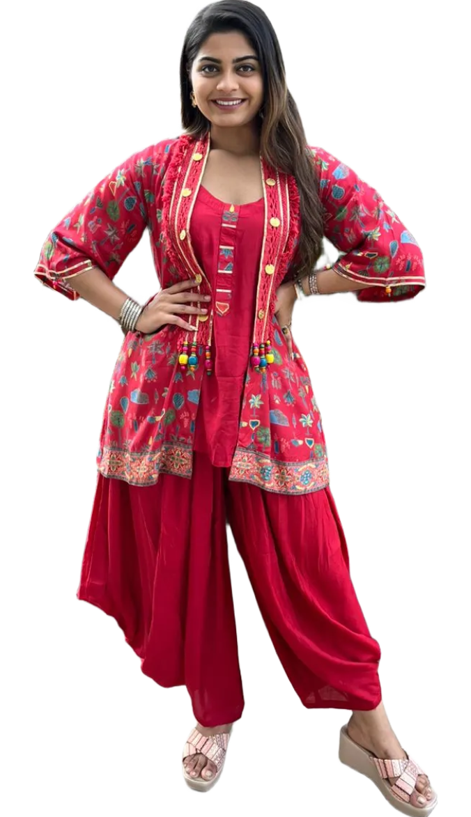 Indo western 3 Pcs with Patiala Pant