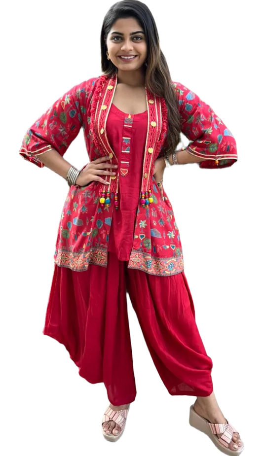 Indo western 3 Pcs with Patiala Pant