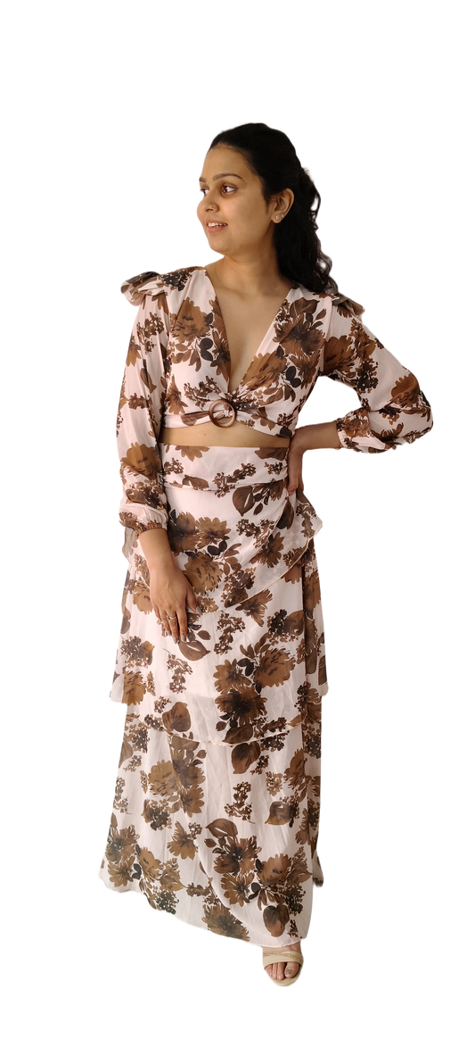 Women Long Brown Dress