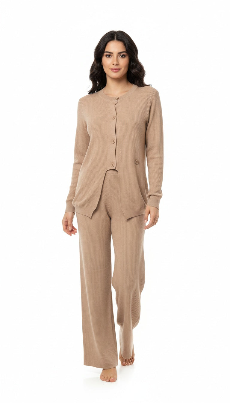 Casual Soft Wool Co-Ord Set For Women