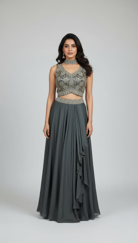 Traditional Embroidered Lehenga Choli Set