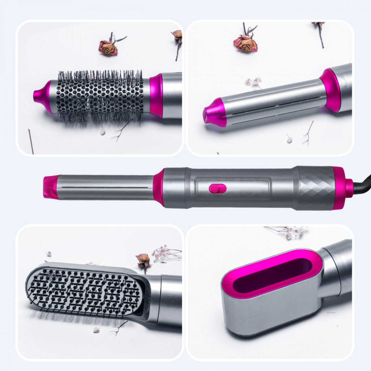 5 in 1 Hot Air Brush Hair Dryer & Volumizer, 1000W Multifunctional Har Styler Tool for Women | Detachable Blow Dryer