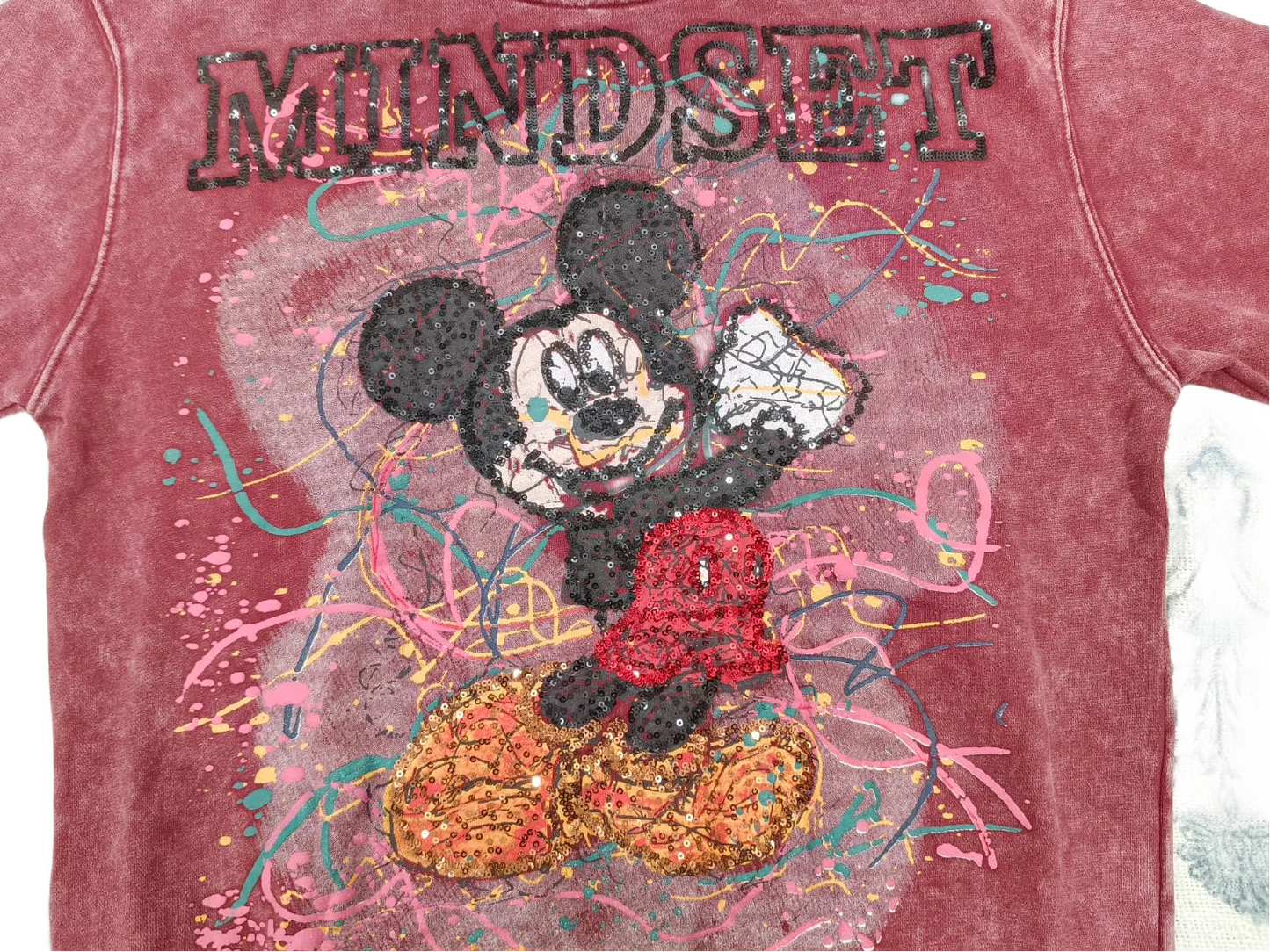 Girls Mickey SweatShirt Full Sleeves With Sequin Work