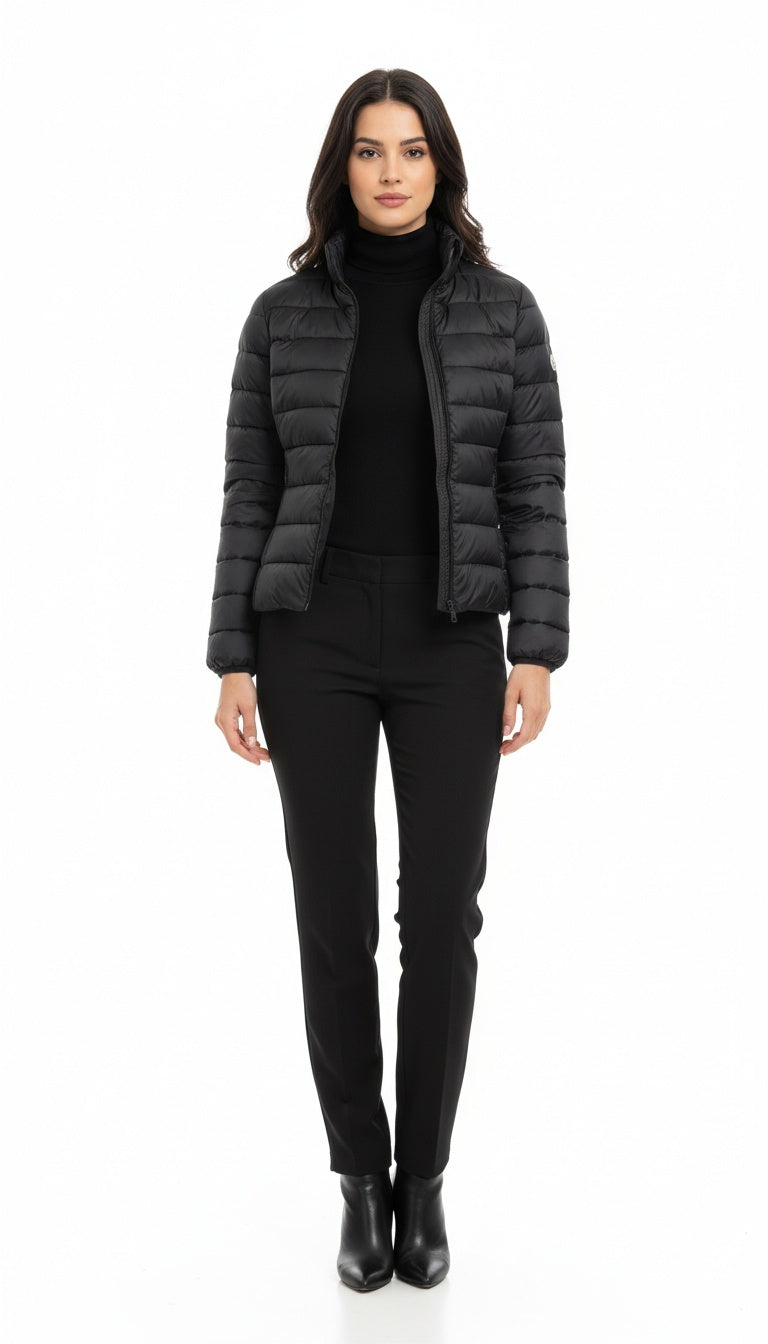 Women’s Classic Black Puffer Jacket – Lightweight Winter Essential