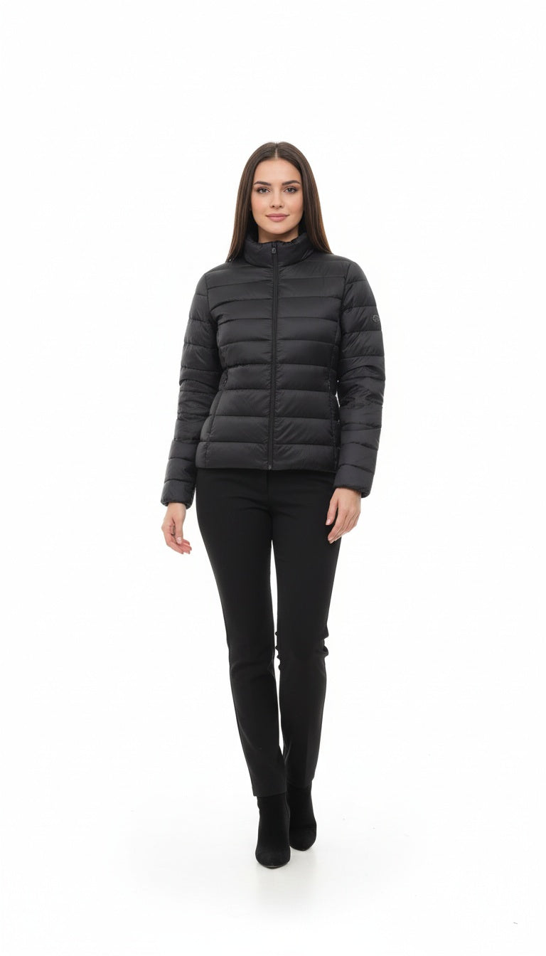 Women’s Classic Black Puffer Jacket – Lightweight Winter Essential