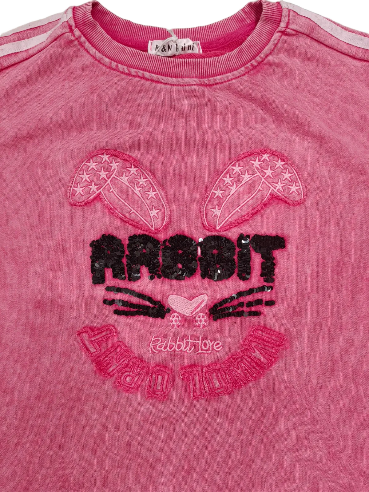 Girls Crop Sweatshirt Full Sleeves With Sequin Elegant Work