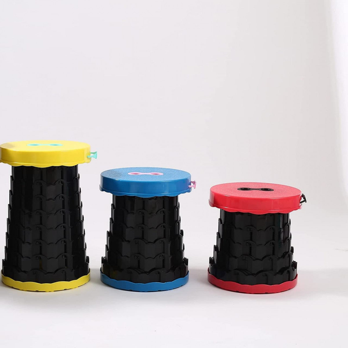Telescoping Stool for Camping/Fishing/Hiking/Travel/BBQ/Garden, Retractable/Foldable Plastic Stool
