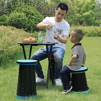 Telescoping Stool for Camping/Fishing/Hiking/Travel/BBQ/Garden, Retractable/Foldable Plastic Stool