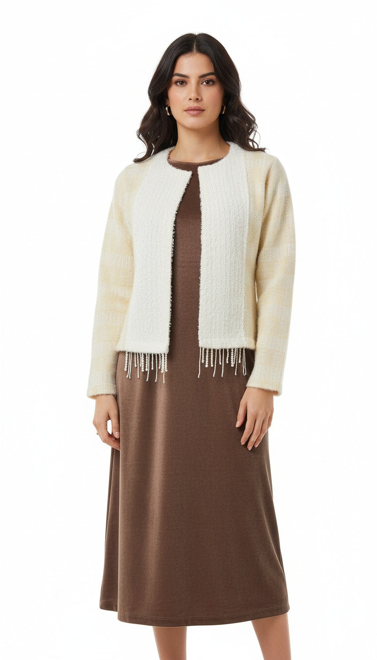 Women Premium Velvet Exclusive Dress With Jacket