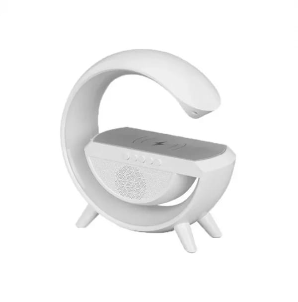 G SPEAKER LAMP & ALARM CLOCK WITH CHARGER - 3 in 1 Multi-Function Bluetooth Speaker with Wireless Fast Charging, RGB Light and Sunrise Alarm Clock for Bedroom & Bedside Table