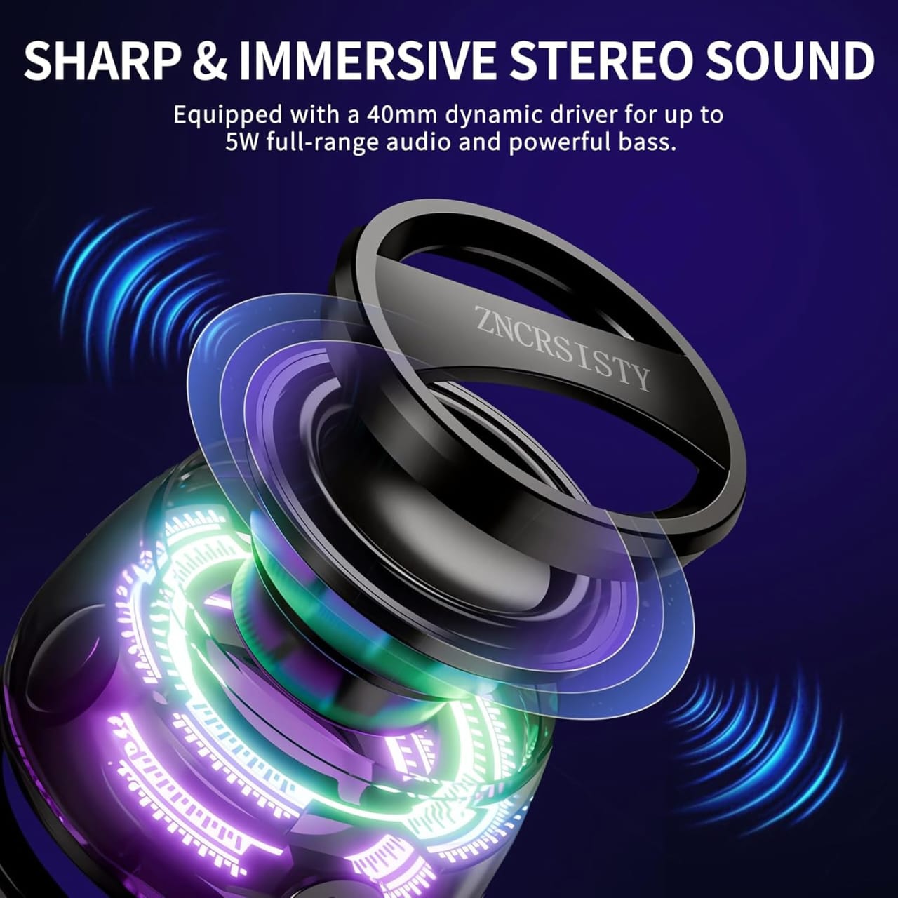 Magnetic Bluetooth Speaker G200 Portable Wireless Mini Speaker with RGB Light Show 3D Stereo Sound Waterproof IPX5 Phone Stand TWS Pairing Compact Travel Audio