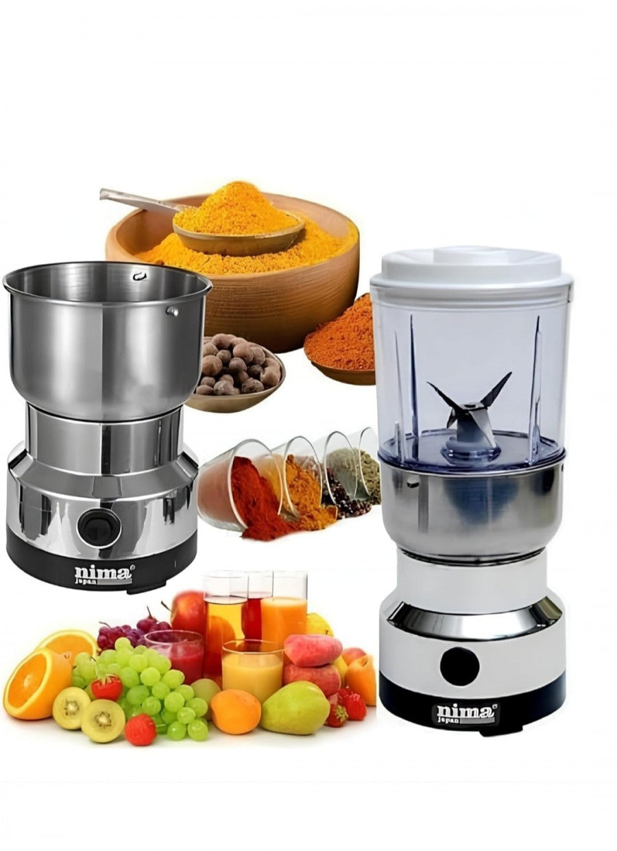 Coffee Grinder with Juicer – 2-in-1 Electric Mill for Beans, Spices, Herbs & Fresh Juices – Adjustable Speed, Stainless Steel Blades, 100–300W Motor