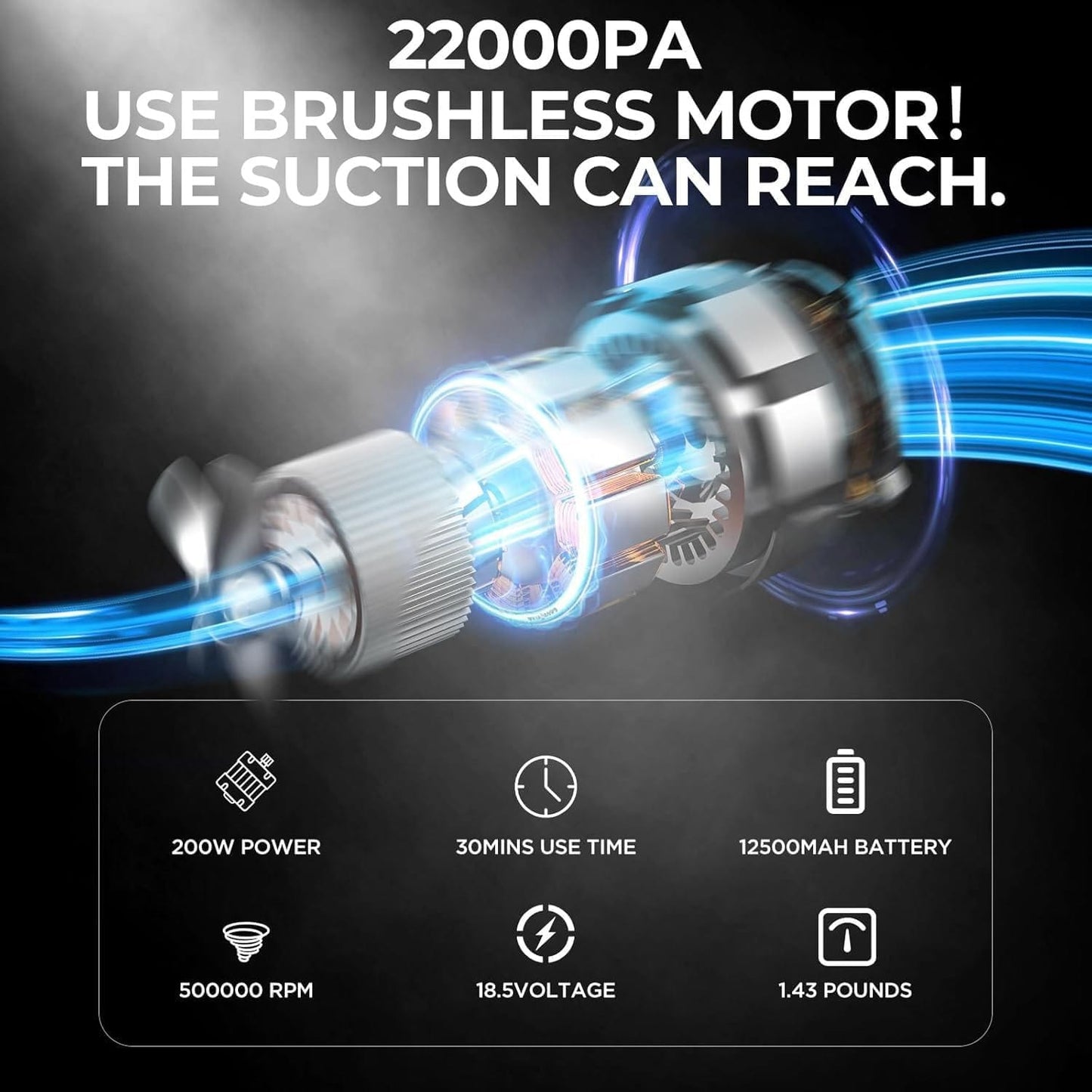 Portable Car Vacum | Handheld Car Vacuum Cordless | Portable Car Vacuum With 21000 pa HIgh-Power-Suction-Home-Office-Pet | Car Dust Cleaner