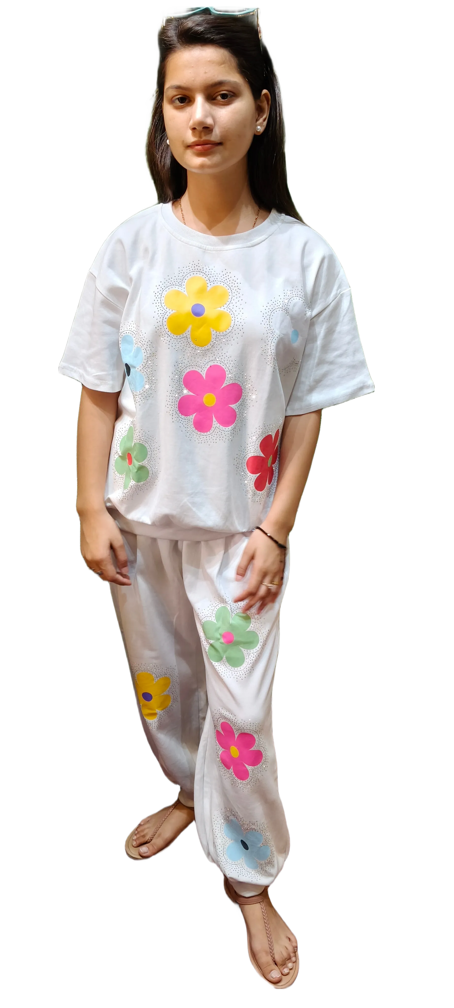 Imported Stretchable Coord Set With Swarovski Work