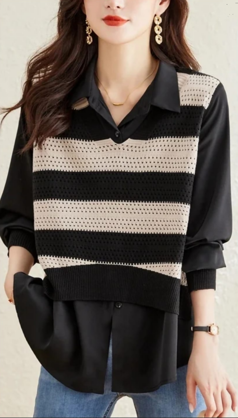 Shirt with Sweater Attached for Girls